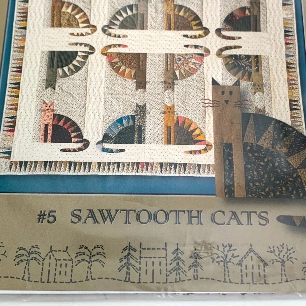Cat Themed Quilt Patterns Lot of 2